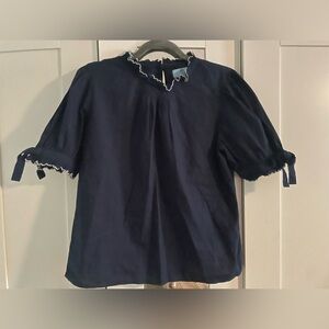 CeCe navy blouse top Sz. M